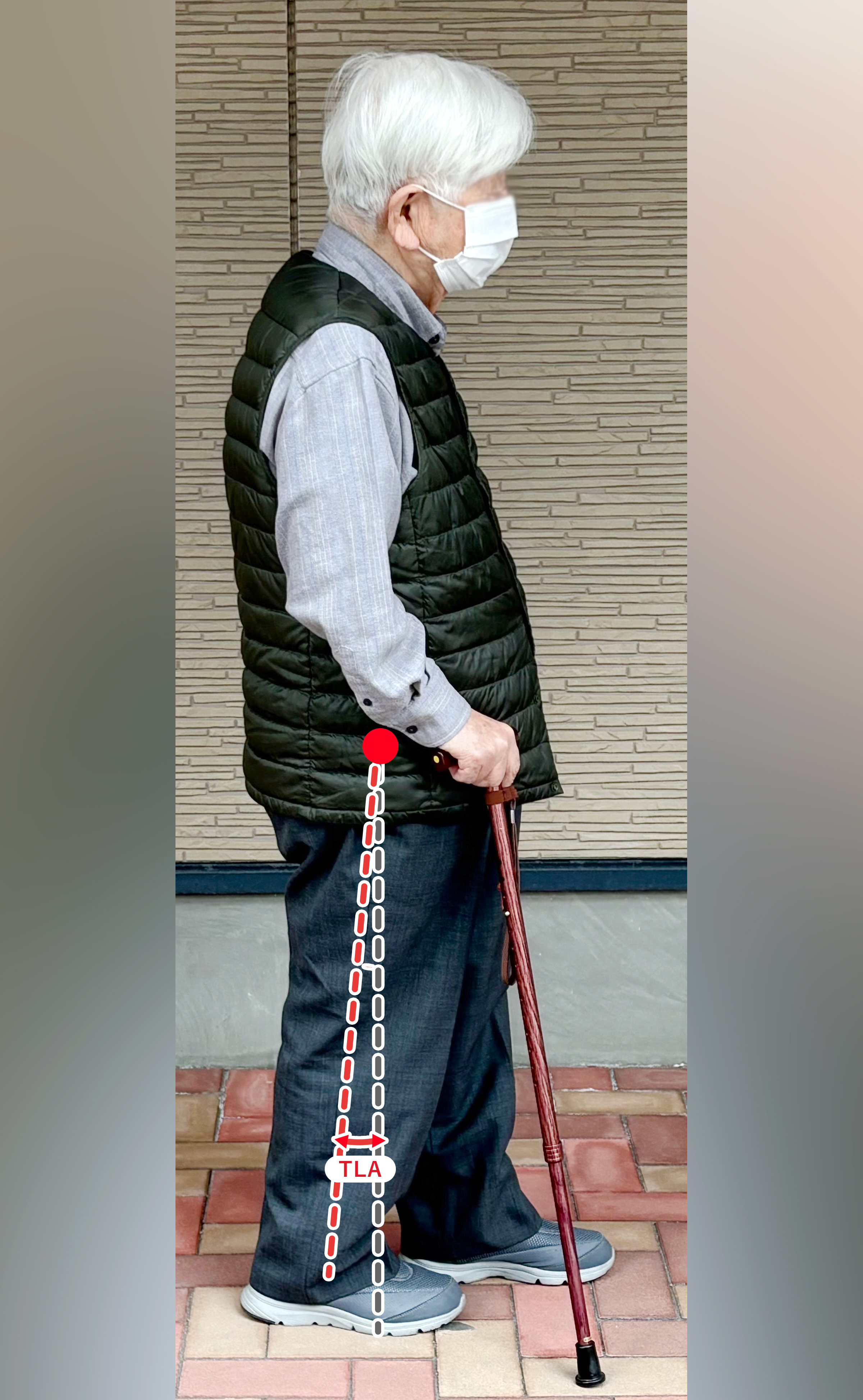 歩行時における後ろの歩幅~高齢者の歩き方~